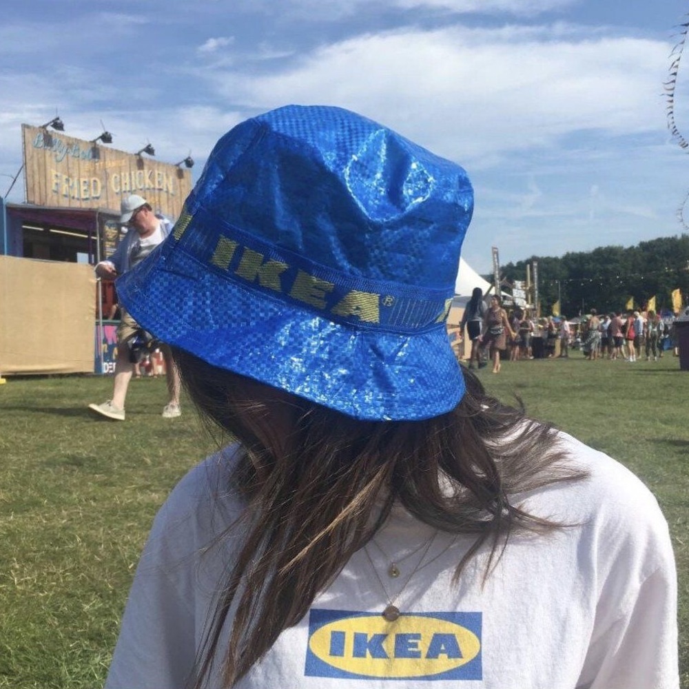 IKEA Bucket Hat Blue Yellow NWT KNORVA